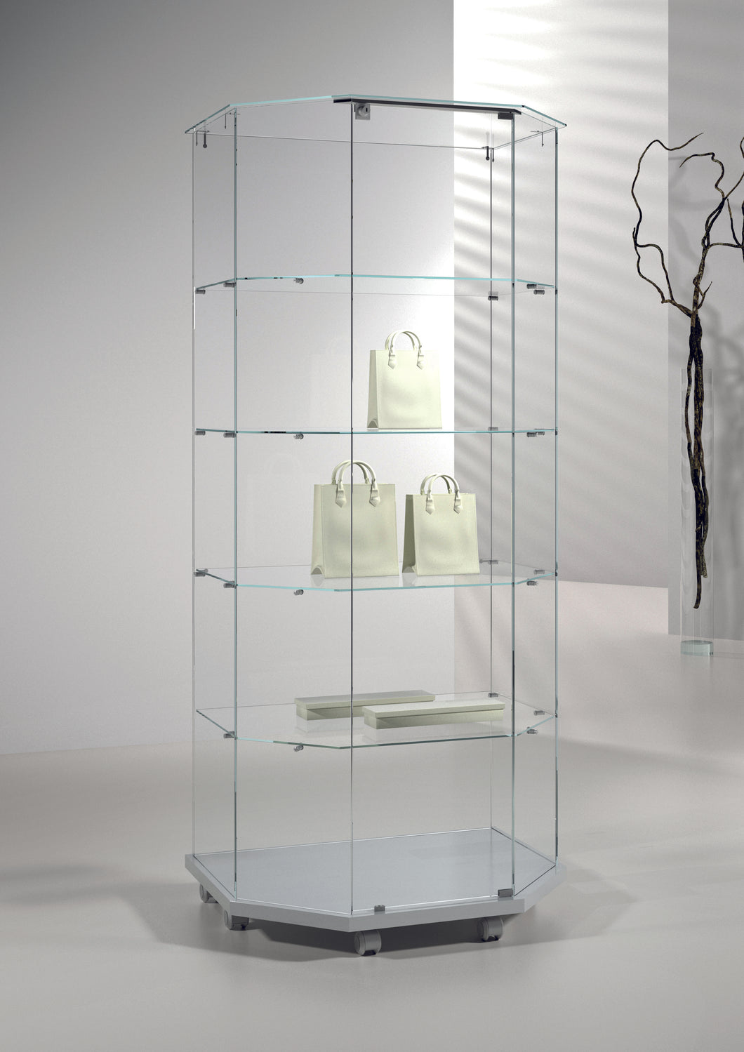 Premier Lite 8.18T Glass Display Island Cabinet