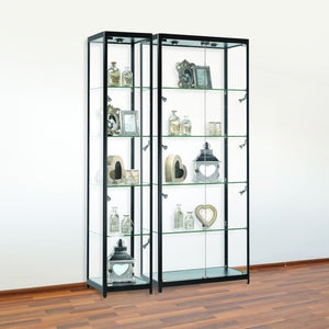 Vista Black Display Cabinet Tall Narrow