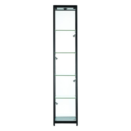 Vista Black Display Cabinet Tall Narrow