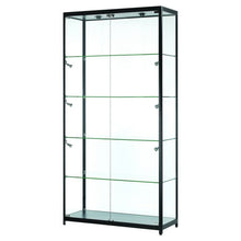 Vista Black Display Cabinet Tall Extra Wide