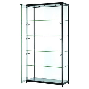 Vista Black Display Cabinet Tall Extra Wide