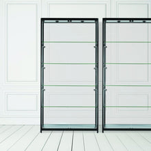 Vista Black Display Cabinet Tall Extra Wide