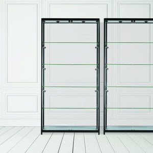 Vista Black Display Cabinet Tall Extra Wide