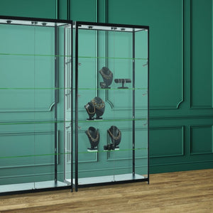 Vista Black Display Cabinet Tall Extra Wide