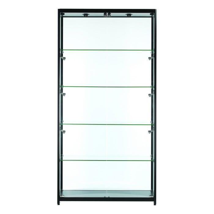 Vista Black Display Cabinet Tall Extra Wide