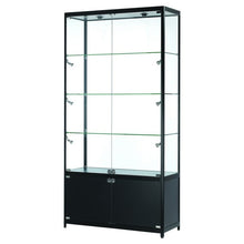 Vista Black Display Cabinet Tall Extra Wide (with storage)