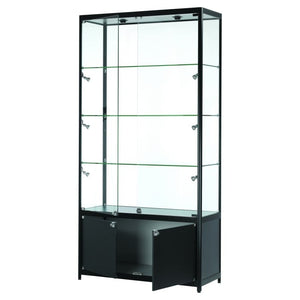 Vista Black Display Cabinet Tall Extra Wide (with storage)