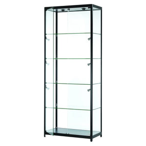 Vista Black Display Cabinet Tall Wide