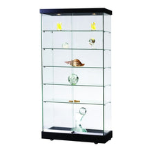 Napoli Black Display Cabinet Tall Wide