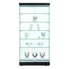 Napoli Black Display Cabinet Tall Wide