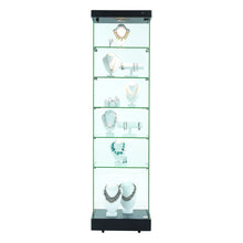 Napoli Black Display Cabinet Tall Narrow