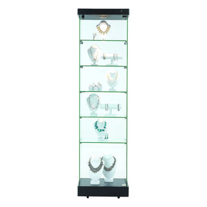 Napoli Black Display Cabinet Tall Narrow