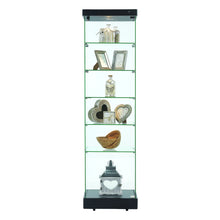 Napoli Black Display Cabinet Tall Narrow