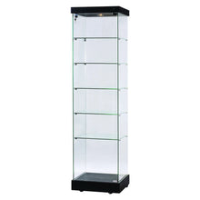 Napoli Black Display Cabinet Tall Narrow