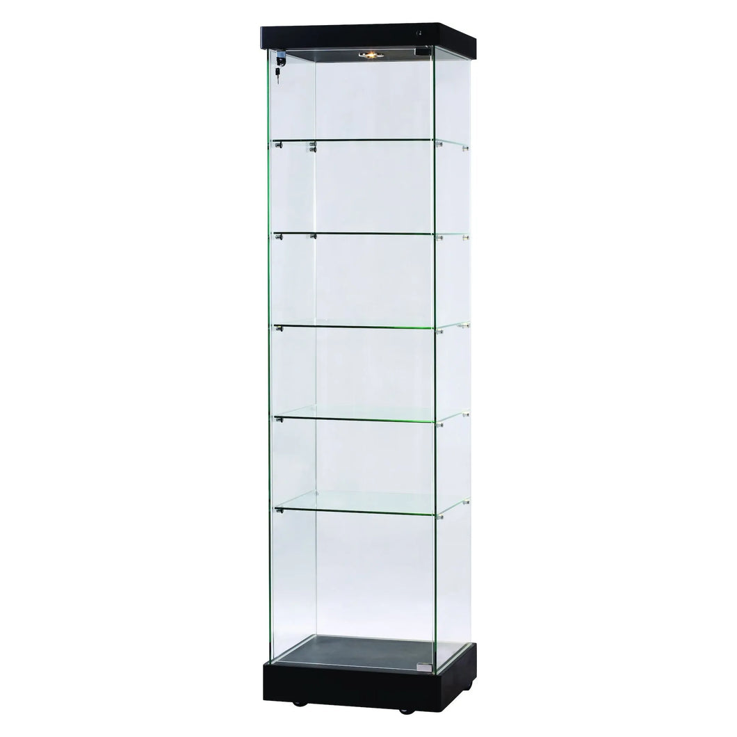 Napoli Black Display Cabinet Tall Narrow