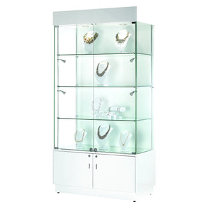 Elite Tall Wide Display Cabinet (with storage)