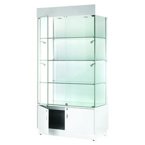 Elite Tall Wide Display Cabinet (with storage)