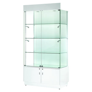 Elite Tall Wide Display Cabinet (with storage)