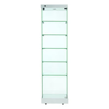 Napoli Grey Display Cabinet Tall Narrow