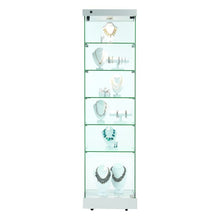 Napoli Grey Display Cabinet Tall Narrow