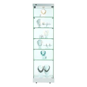 Napoli Grey Display Cabinet Tall Narrow