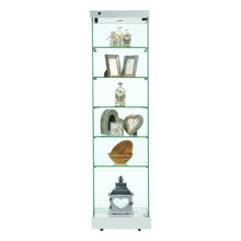 Napoli Grey Display Cabinet Tall Narrow