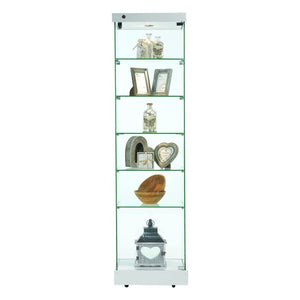 Napoli Grey Display Cabinet Tall Narrow