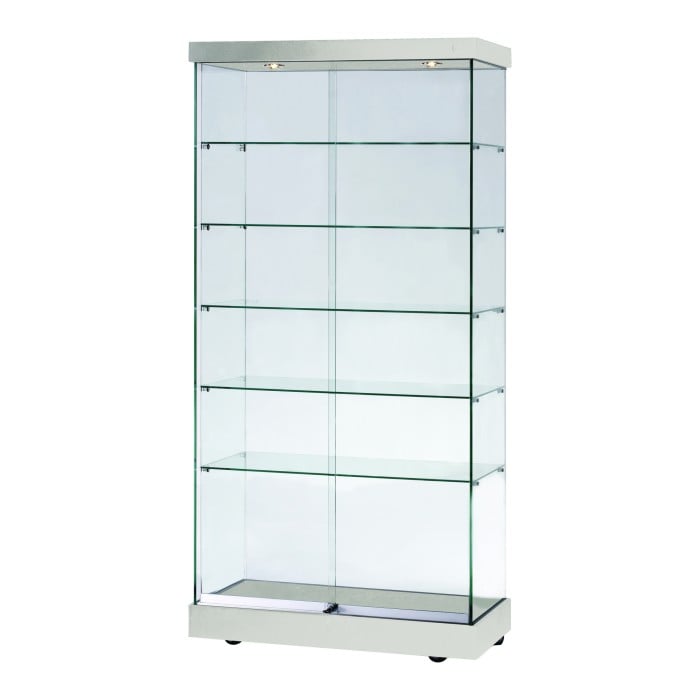 Napoli Grey Display Cabinet Tall Wide