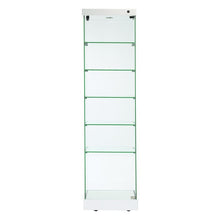 Napoli White Display Cabinet Tall Narrow