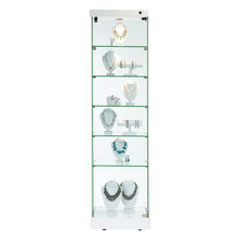 Napoli White Display Cabinet Tall Narrow