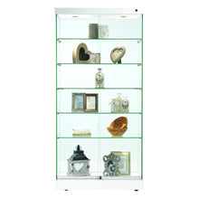 Napoli White Display Cabinet Tall Wide