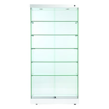 Napoli White Display Cabinet Tall Wide