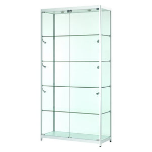 Vista Silver Display Cabinet Tall Extra Wide