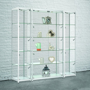 Vista Silver Display Cabinet Tall Extra Wide