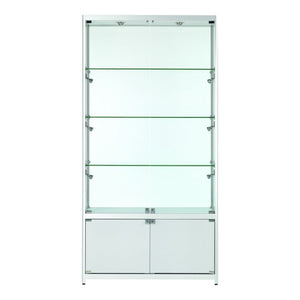 Vista Silver Display Cabinet Tall Extra Wide (with storage)