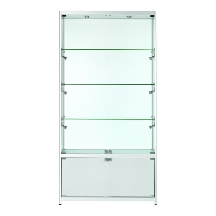 Vista Silver Display Cabinet Tall Extra Wide (with storage)