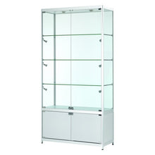 Vista Silver Display Cabinet Tall Extra Wide (with storage)