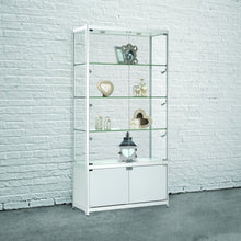 Vista Silver Display Cabinet Tall Extra Wide (with storage)