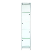 Vista Silver Display Cabinet Tall Narrow