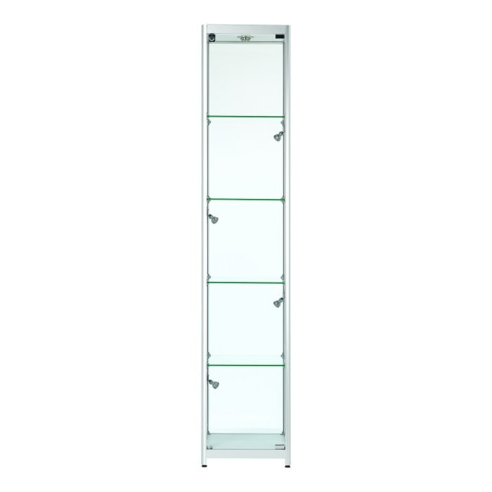 Vista Silver Display Cabinet Tall Narrow