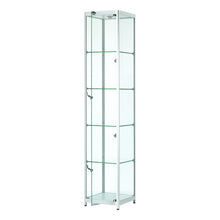 Vista Silver Display Cabinet Tall Narrow