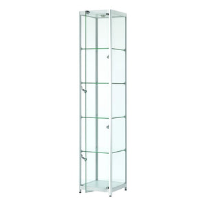 Vista Silver Display Cabinet Tall Narrow