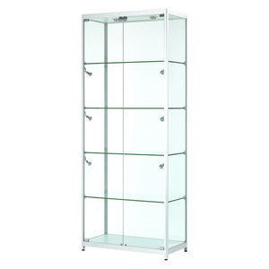 Vista Silver Display Cabinet Tall Wide