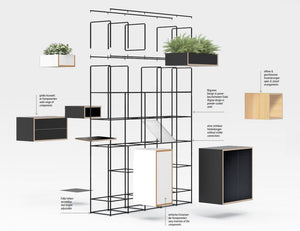 Caroline Display Shelving Furniture With Glass Top MR-TG-CD01